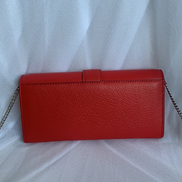 Brand New Jimmy Choo Cheri Crossbody Clutch Royal Red - Picture 4 of 9